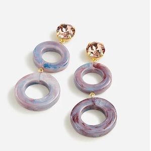 J.Crew Women’s Purple Round Drop Earrings NWT